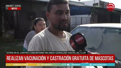 Realizan un operativo de castraci&oacute;n de mascotas en vecinal G&uuml;iraldes de Paran&aacute;